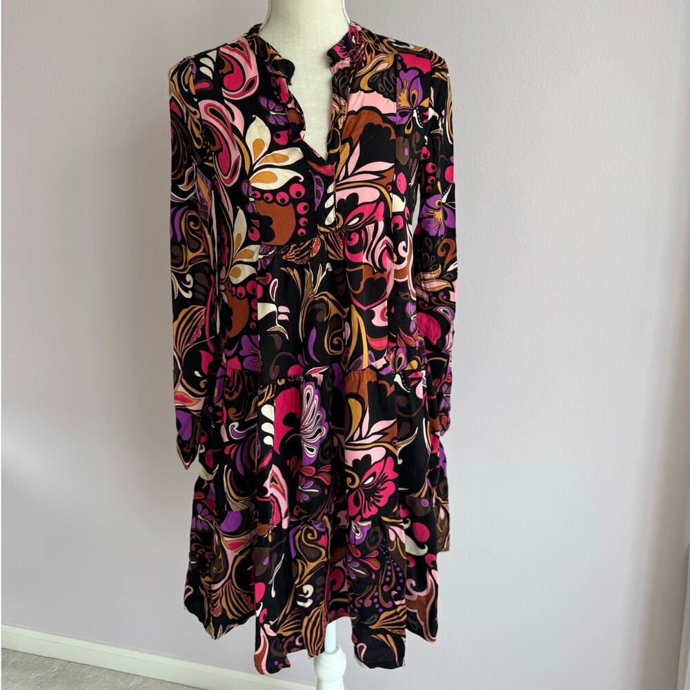 Blue Joint Collection Made in Italy Patterned Dress